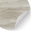 Sticker Mural Roerich Peaks - Paysage Montagneux Beige - Sir Edward x Grigory Gladarev - Rond