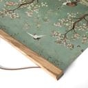 Textielposter Kraanvogels in bloemrijk landschap - Bloomery Decor