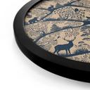 Poster Dierensilhouetten in het Noordse Bos - Oliver Robins - Rond