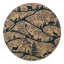 Houten Wanddecoratie Dierensilhouetten in het Noordse Bos - Oliver Robins - Rond