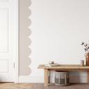 Sticker mural frise ondulée beige
