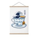 Textielposter Grote Golf-thee in Hokusai-stijl - Trinidad