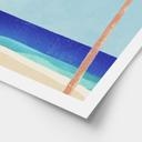 Poster Vakantiestrand met palmboom - Rivers