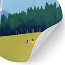 Wallsticker Camping vid skogen - Rivers - Rund