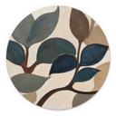 Stampa per Pareti Emil's Garden - Foglie Botaniche - Sir Edward x Grigory Gladarev - Alu-Dibond Rotondo