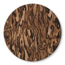 Stampa su Vetro Ettore Walnut - Venatura del Legno Astratta - Sir Edward x Grigory Gladarev - Rotondo
