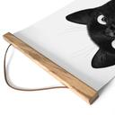 Textil poster Rolig svart katt - Korenkova - Kvadratisk