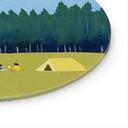 Glas billede Camping ved skoven - Rivers - Rund