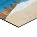 Wanddecoratie Zomerstrand met hond aan zee - Rivers - Alu-Dibond