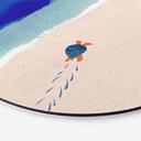 Wanddecoratie Kleine schildpad aan zee - Rivers - Alu-Dibond Rond