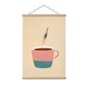 Textielposter Duik in de koffie - Rivers
