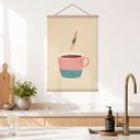 Textielposter Duik in de koffie - Rivers