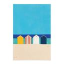 Textielposter Strandhuisjes aan zee - Rivers