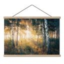 Textielposter Zonneschijn in het berkenbos - Kado