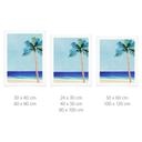 Poster Vakantiestrand met palmboom - Rivers