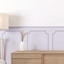 Wandpanelen Wandbekleding lila-pastel met sierbiesoptiek
