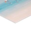 Acrylglas schilderij Pastelkleurig meer met flamingo's - Rivers