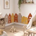 Decori in feltro - Case (Set da 4) con funzione acustica per la cameretta