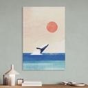 Wanddecoratie Walvis in de zee - Rivers - Alu-Dibond