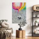 Canvas schilderij Streetart Rat Freedom Ballonnen - Habib