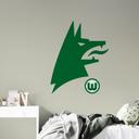 Wandtattoo VfL Wolfsburg Wolfskopf mit Wappen - 23x30 cm