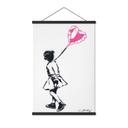 Stampa su tessuto Bambina Street Art con Palloncino a Cuore - Habib