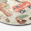 Wanddecoratie Dieren Brandweer in het Bos - Oliver Robins - Alu-Dibond - Rond