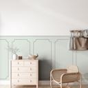 Wandpanelen Wandbekleding mint-pastel met sierbiesoptiek