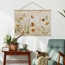 Textielposter Wilde weidebloemen in zonlicht - Talen