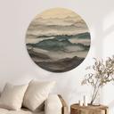 Quadro in Legno Roerich Light - Paesaggio Montano Nebbioso - Sir Edward x Grigory Gladarev - Rotondo