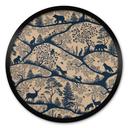Poster Dierensilhouetten in het Noordse Bos - Oliver Robins - Rond