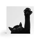Holzbild zum Hinstellen - Zeig mir deine Pfote Katze - Korenkova - 15x15 cm