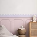 Sticker mural frise ondulée lilas pastel