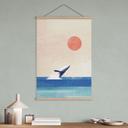 Textielposter Walvis in de zee - Rivers