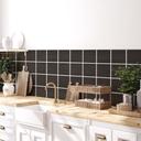 Autocollants pour carreaux bois marron foncé, ébène, aspect bois, film pour meubles, film pour salle de bain, crédence de cuisine