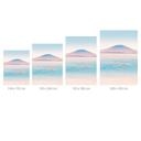 Fotomural Lago de tonos pastel con flamencos - Rivers