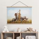 Textielposter Afrikaanse Dieren