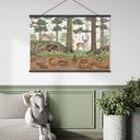 Kinderkamer Textielposter Zoekplaat bosdieren - Kikki Belle