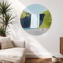 Wanddecoratie Waterval in de bergen - Rivers - Alu-Dibond Rond