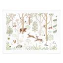 Poster Vrolijk Bosleven met Dieren - Oliver Robins