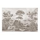 Textielposter Landschap met tuinlandschap in beige - Ms Tiff