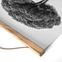 Textielposter Boom in zwart-wit - Martin