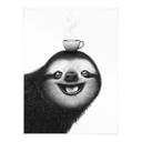 Poster Paresseux joyeux avec café - Korenkova
