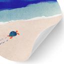 Wallsticker Liten sköldpadda vid havet - Rivers - Rund