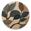 Quadro in Legno Emil's Garden - Foglie Botaniche - Sir Edward x Grigory Gladarev - Rotondo