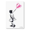 Tableau en verre acrylique Fille Street Art avec Ballon en Cœur - Habib