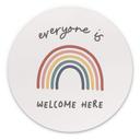 Wanddecoratie Everyone is welcome here - KsanaKalpa - Alu-Dibond Rond