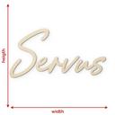 Holzbuchstaben Servus - Pappel - 29x15 cm