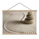 Textielposter Steen in Zand 2 - Alu-Dibond Rond