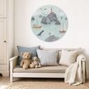 Wanddecoratie Maritiem Kustmotief met Vuurtoren - Oliver Robins - Alu-Dibond - Rond